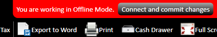 11 TradeMeters POS Software Open Offline Mode Connect and Commit Changes